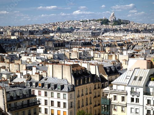 Paris - skyline from Beaubourg cultural center photo