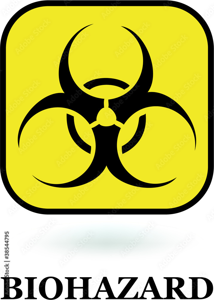 Biohazard icon sign isolated on white Biohazard icon sign isolated on white