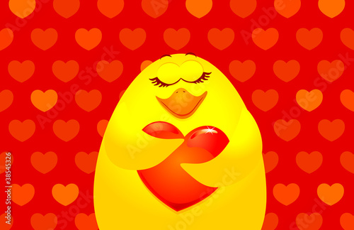 Sweet chick in love