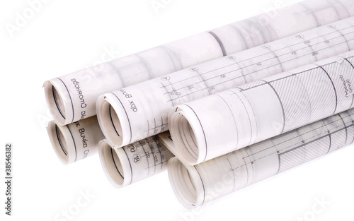 Tablou pe pânză Architect roles and plans
