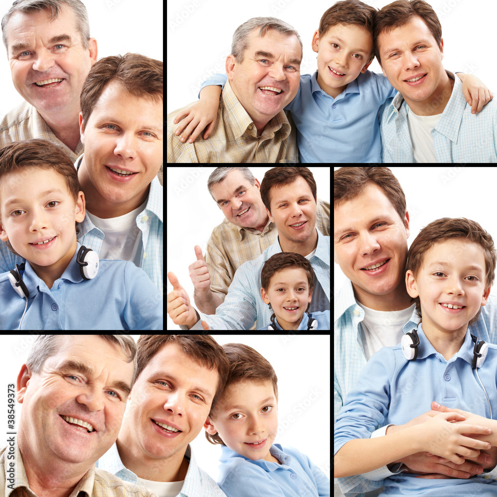 Fototapeta premium Generation of men