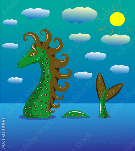 Sea dragon in the sea