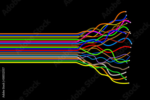 Linien farbenfroh