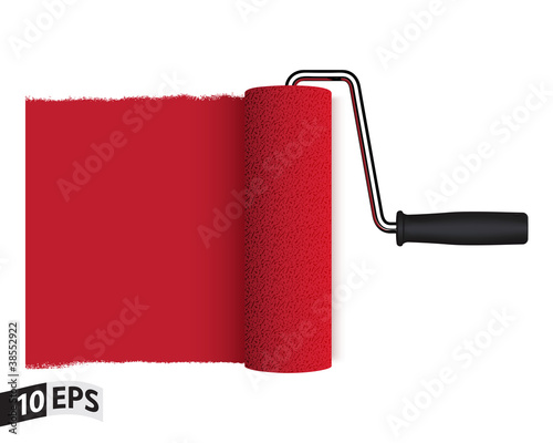Canvas Print Platen isolated on white background. Vector
