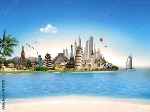 Fototapeta Naklejka Na Ścianę i Meble -  Tourism – travel all around the world