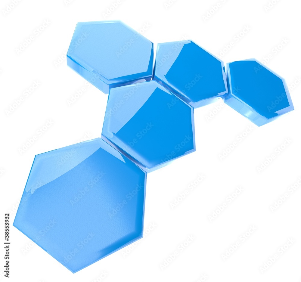 3d abstract hexagonal icon 3d abstract hexagonal icon