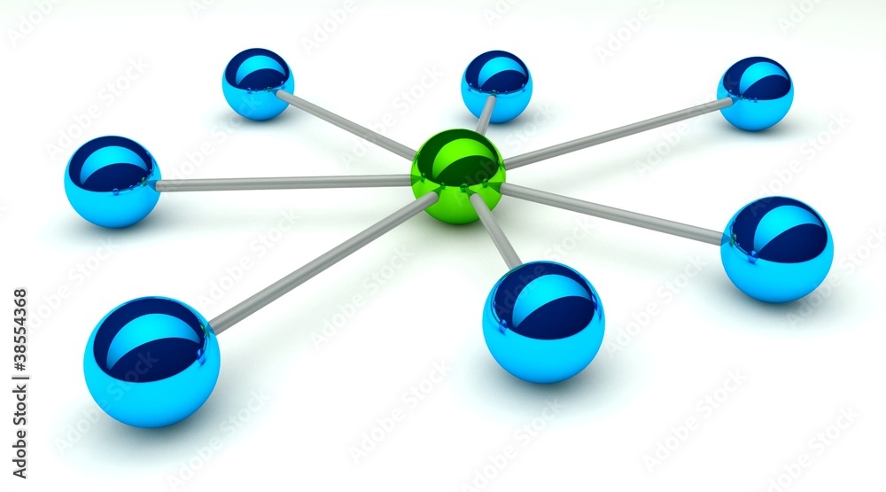 Abstract conception of network and communication Abstract conception of network and communication