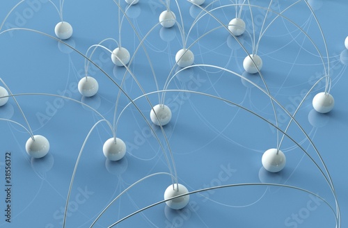 Social Network Connection Concept, Abstract 3d Illustration with