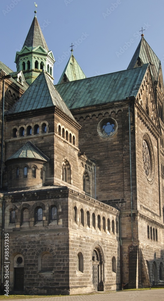 Neo Romanesque cathedral, detail
