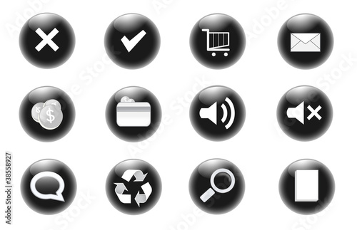 Icone web - Raccolta nera