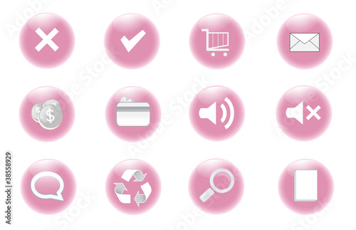 Icone web - Raccolta rosa