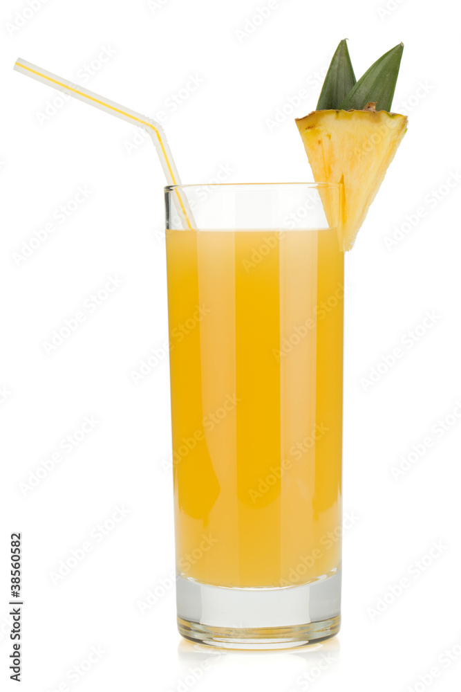 Pineapple juice in a glass Pineapple juice in a glass