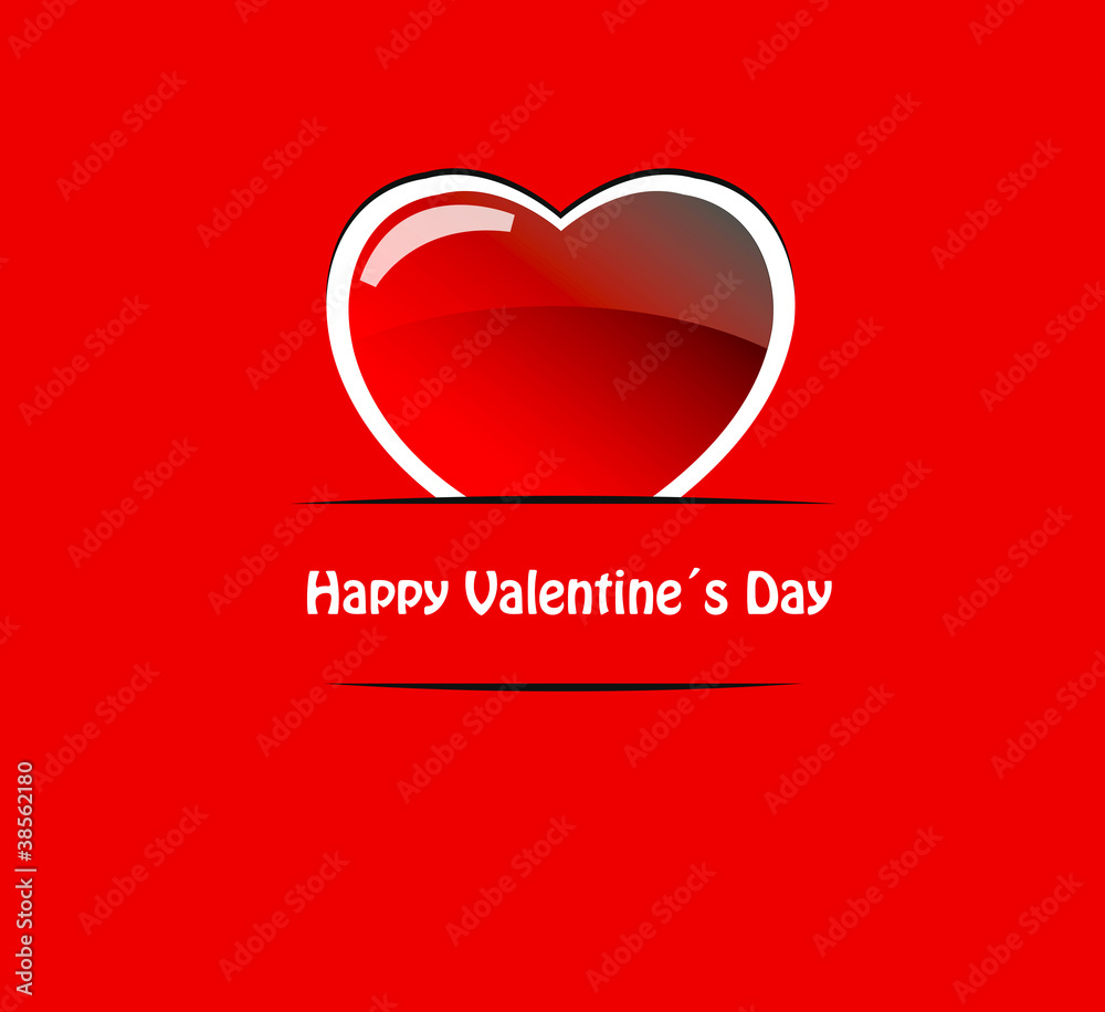 vector red valentine heart
