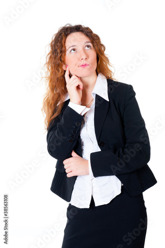 Thinking business woman