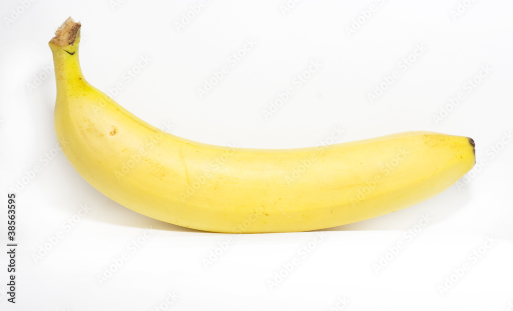 Ripe banana isolated on white background