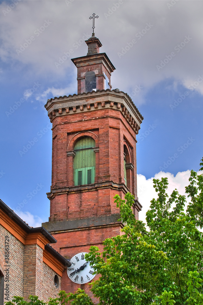Belltower Sanctuary of Cento. Emilia-Romagna. Italy.