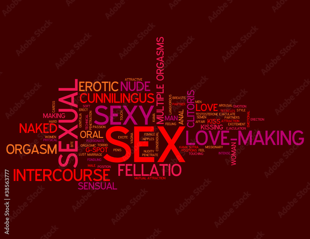 Vettoriale Stock Sex Tag Cloud Erotic Red Hot Sexual Love Making Sexy Sensual Adobe Stock
