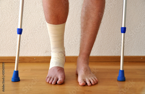 Bandage on the leg
