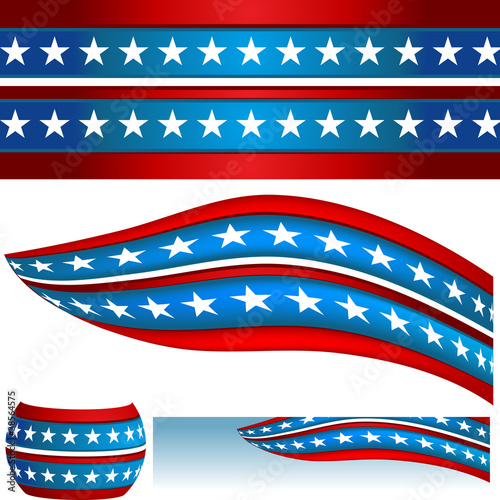 Patriotic USA Flag Banners