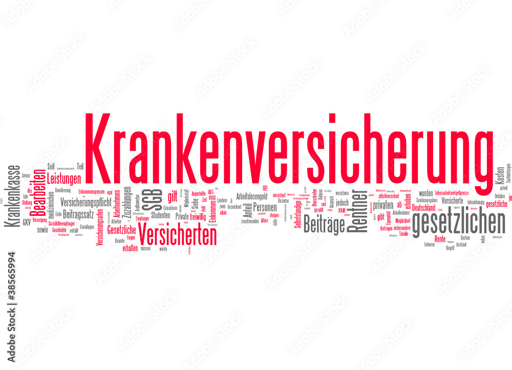 Obraz premium Krankenversicherung