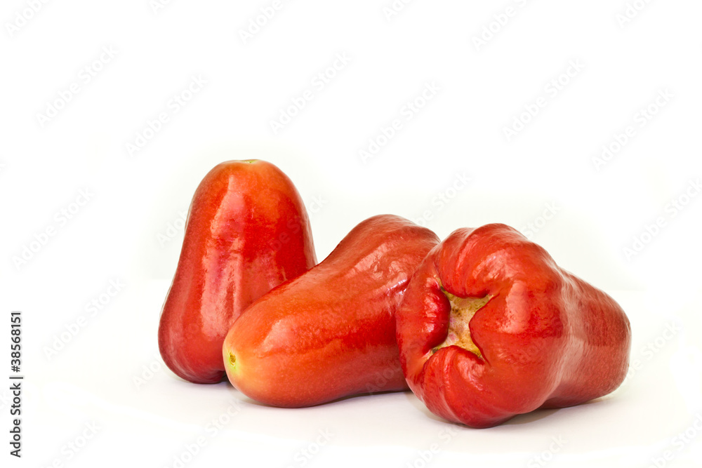 Rose apple isolated on white background Rose apple isolated on white background
