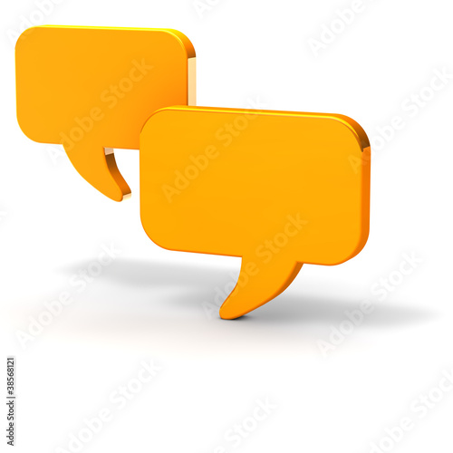 DIALOG Sprechblasen Gelb