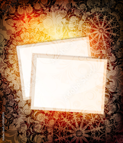 cards on ornamented background. eps10 vector