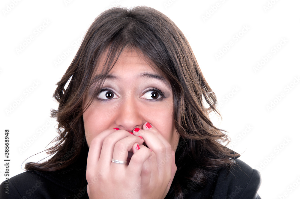 Fototapeta premium scared face of girl