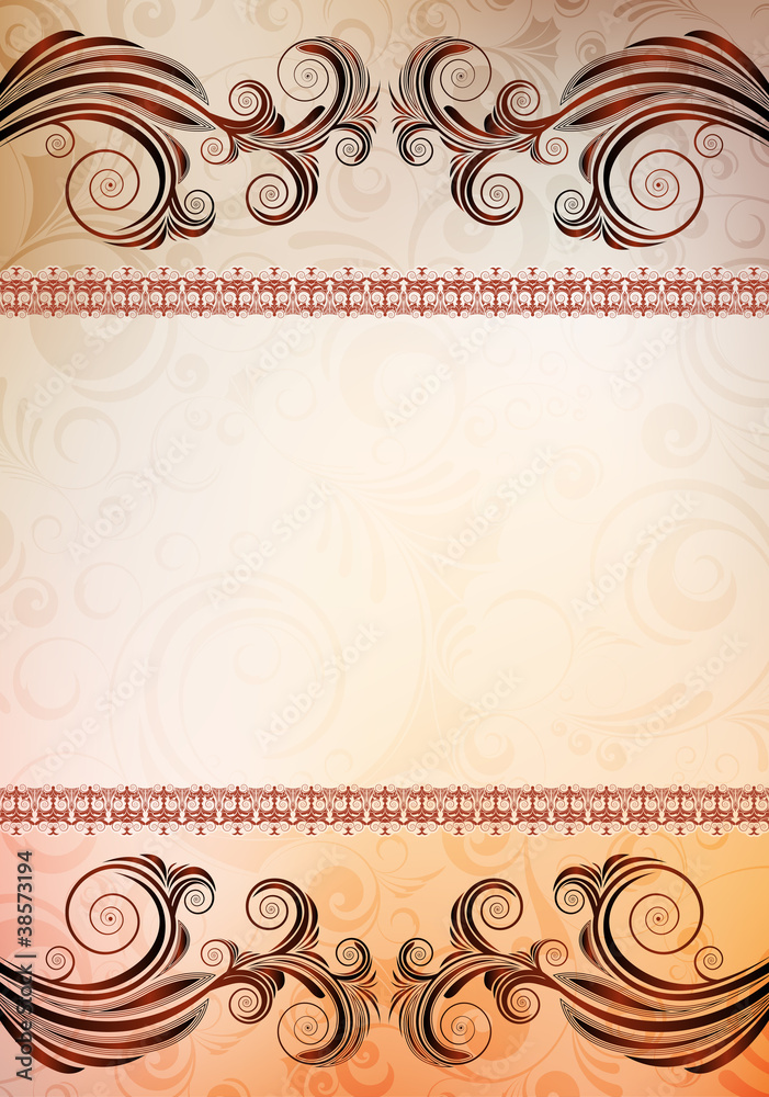 abstract ornamented vector banner. eps10