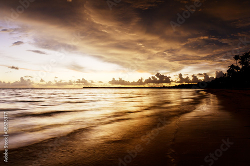 sunrise on Caribbean beach