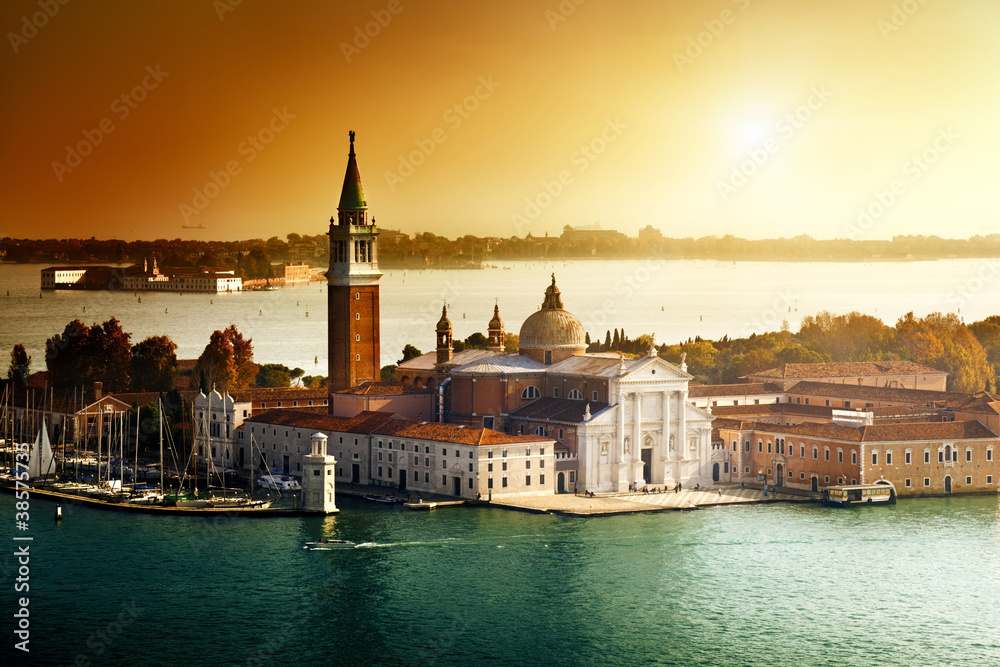 view of San Giorgio island, Venice, Italy
