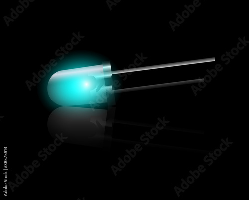 led azzurro a terra