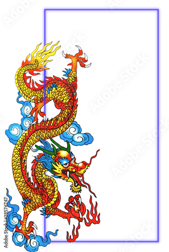 Colorful Chinese dragon