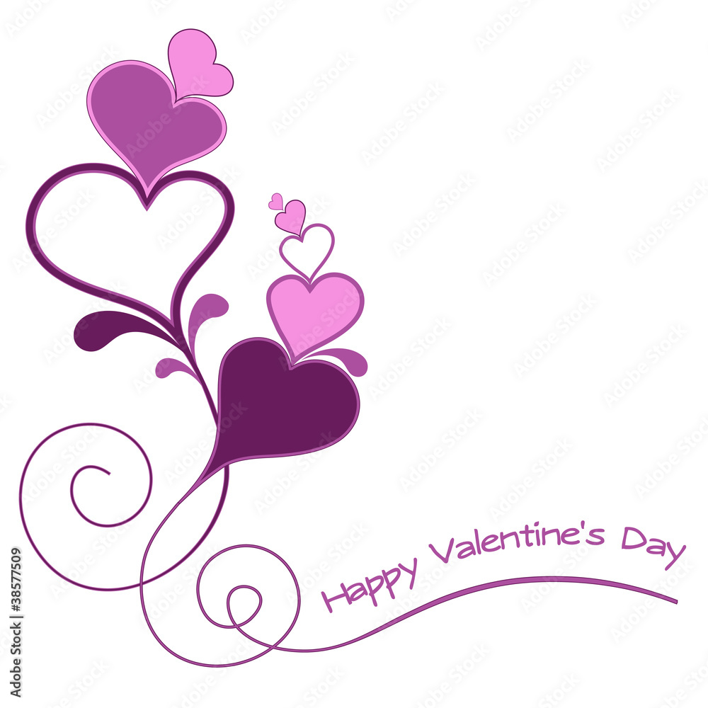 Valentine's card background with heart.
