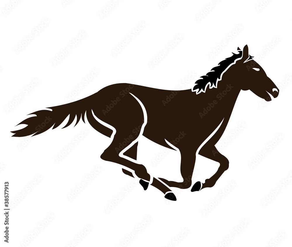Fototapeta premium Racing Horse Icon