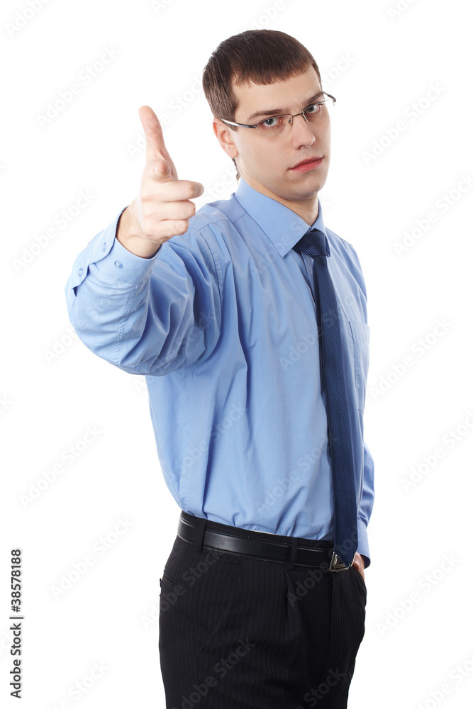 Young business man isolated on white background Young business man isolated on white background