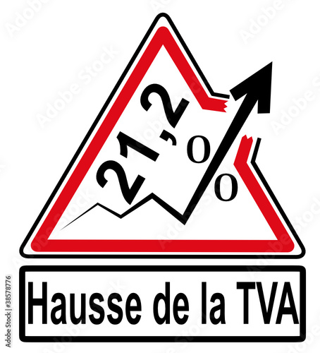 Panneau hausse de la tva 21,2 france