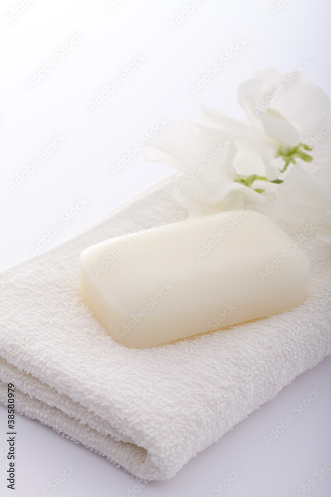 Soap and towel Soap and towel