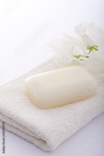 Soap and  towel