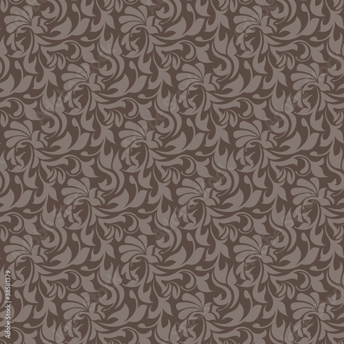 Brown seamless wallpaper pattern.
