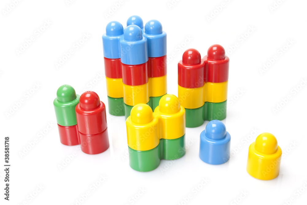 colour kids constructor on white background colour kids constructor on white background