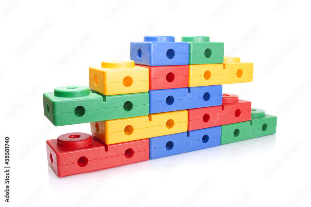 colour kids constructor on white background colour kids constructor on white background
