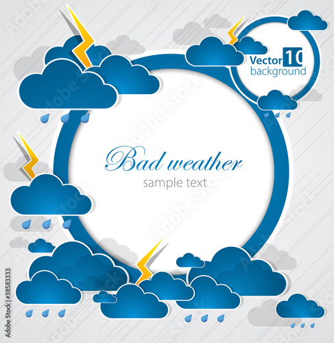 Bad weather round blank.