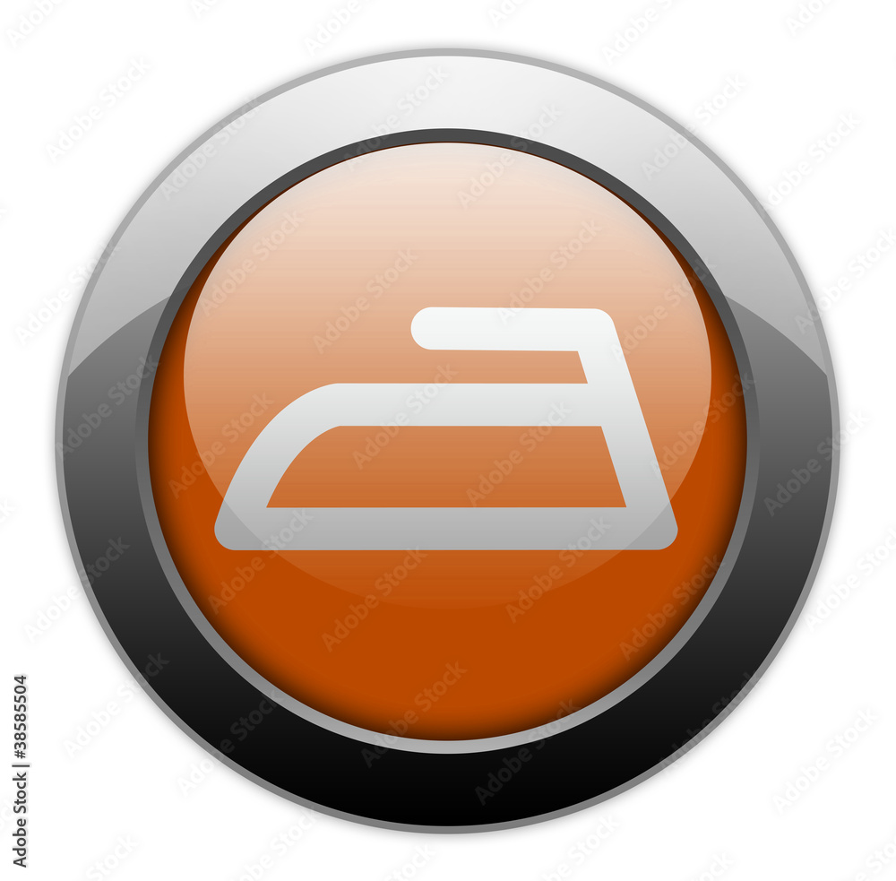 Orange Metallic Orb Button Orange Metallic Orb Button