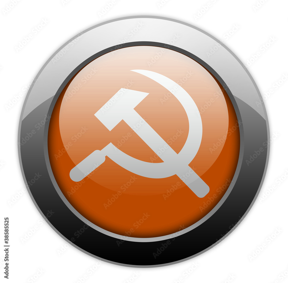 Orange Metallic Orb Button Orange Metallic Orb Button