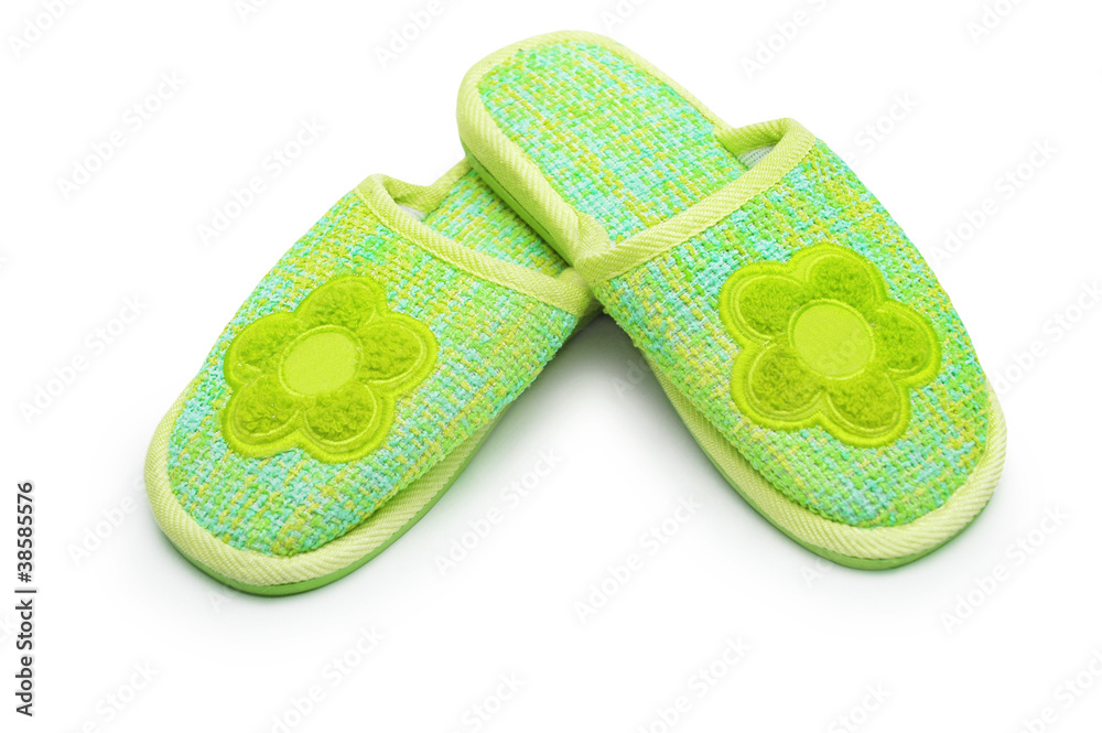 Summer colourful shoes on white Summer colourful shoes on white