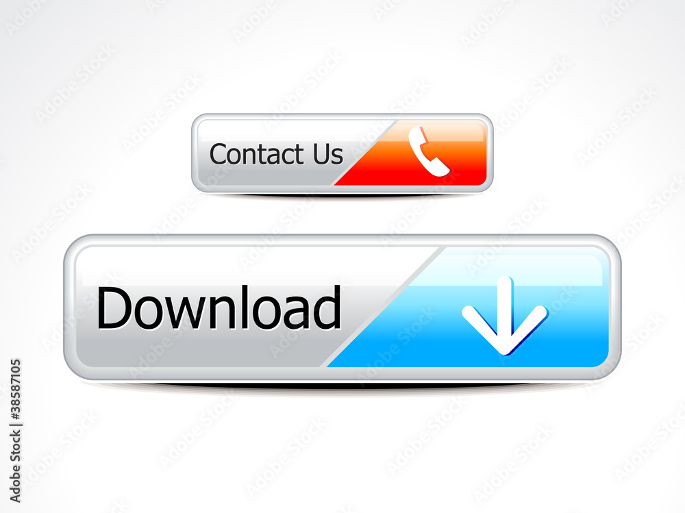 abstract glossy download & contact button abstract glossy download & contact button