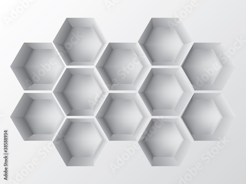 Abstract 3d shelf