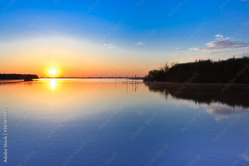 sunrise in the Danube Delta