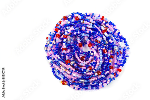 Ornament from color beads